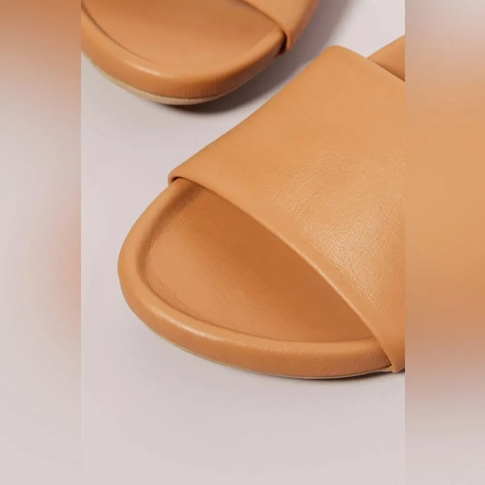 BEEK GALLITO HONEY LEATHER SLIDE SHOES